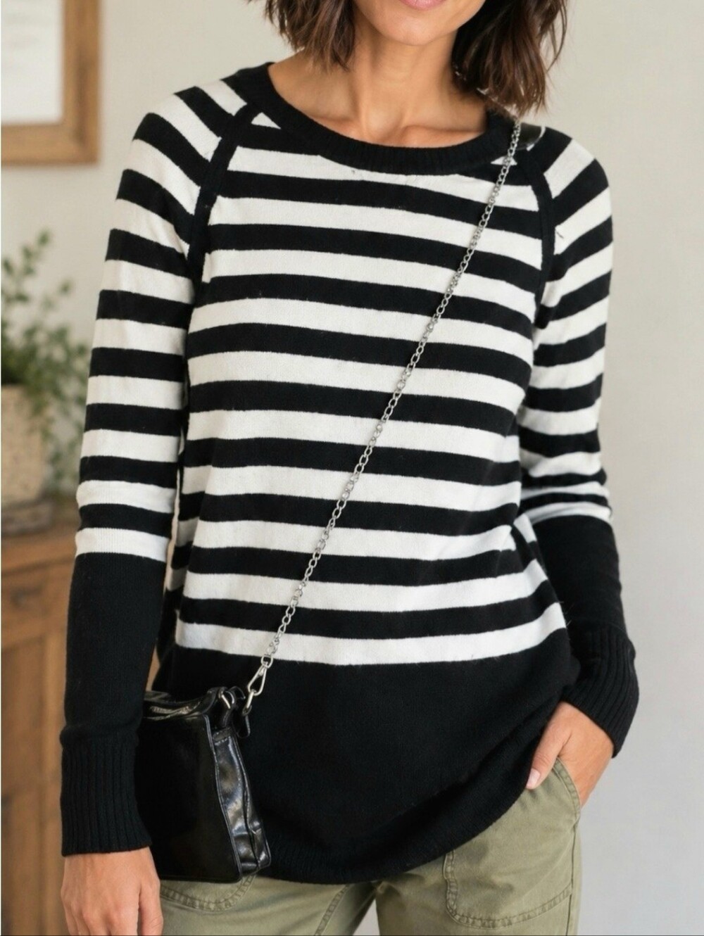 Anthropologie Rebekah Striped Tunic Sweater Size XS
